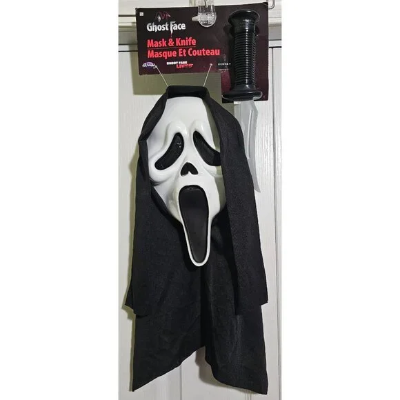 Ghost Face Lives Mask Knife Fun World Set Adult Ghostface Scream Movie Halloween
