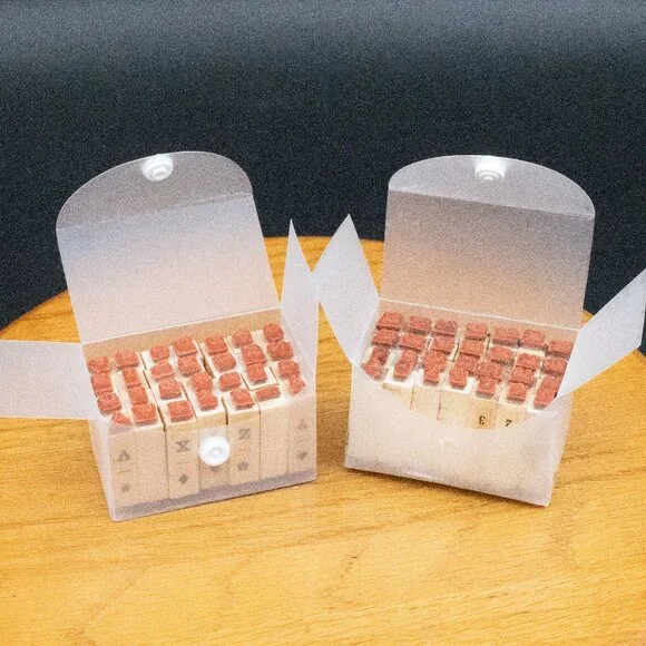 Stampin' Up Tiny Calendar Alphabet & Numbers Stamp Set of 56 Double Sided Stamps