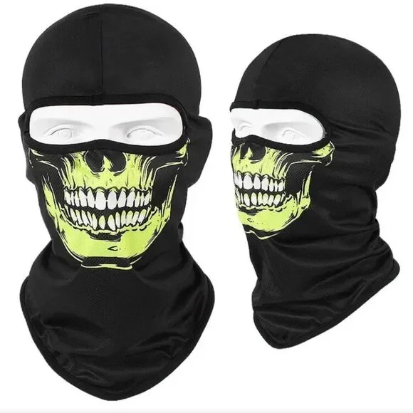 Tactical Skull Ghost Printed Full Face Mask Balaclava Halloween Ski Motorcycle