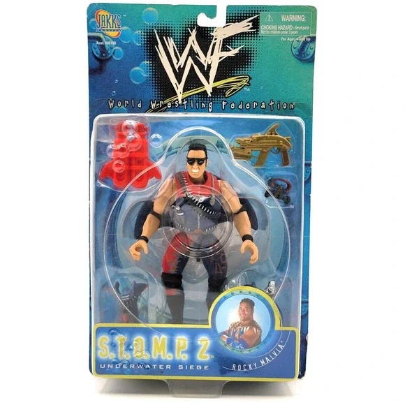 THE‎ ROCK WWF (WWE) STOMP 2 UNDERWATER SIEGE ACTION FIGURE SEALED