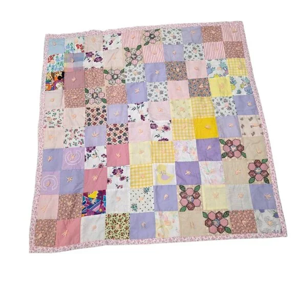 New Baby Girl's Hand Made & Hand Quilted 