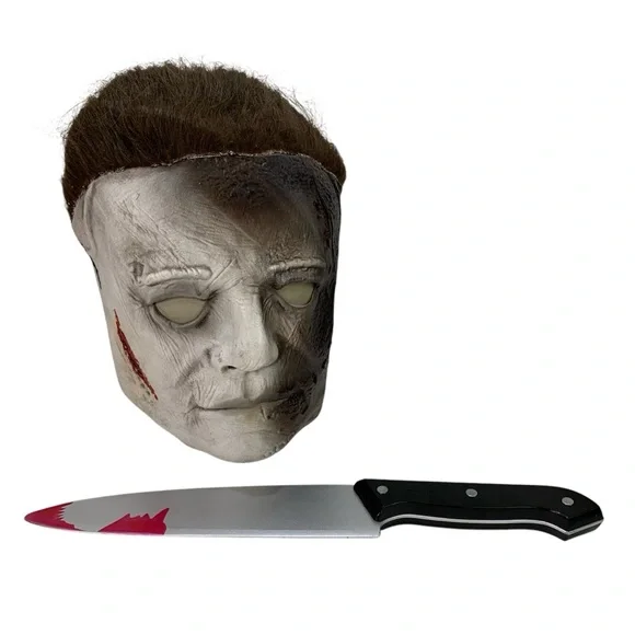 Michael Myers Halloween Mask Bloody Knife 7” Chibi Plush Set Costume Scary Gore