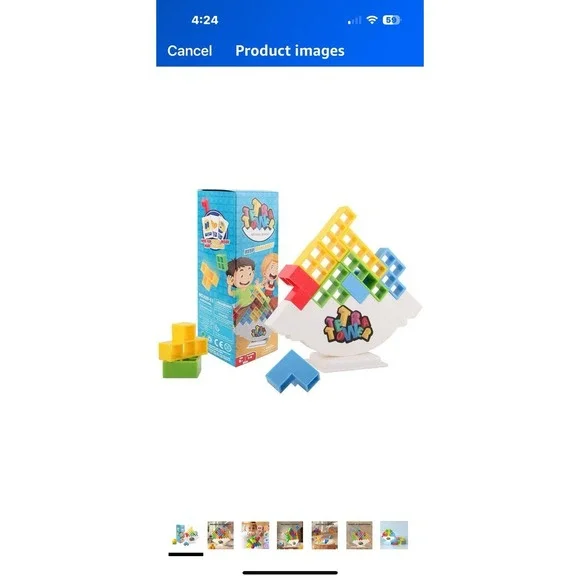 48PCS Tetra Tower Balance‎ Stacking Blocks Puzzle Kids Game Family Educational