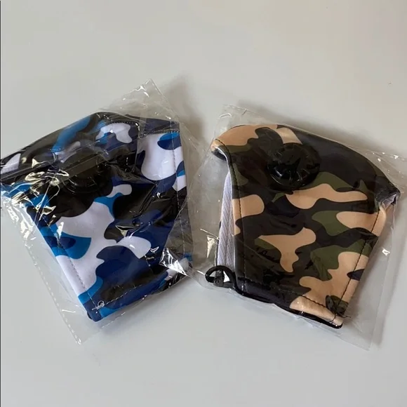 Camouflage Face Masks With Filter Slot