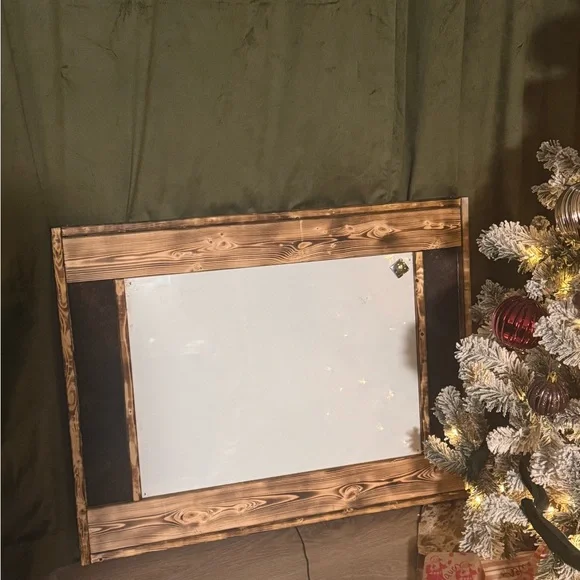 Rustic Wooden Framed whiteboard