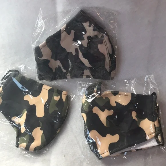 3 New Camouflage Face Masks With Filter Slot