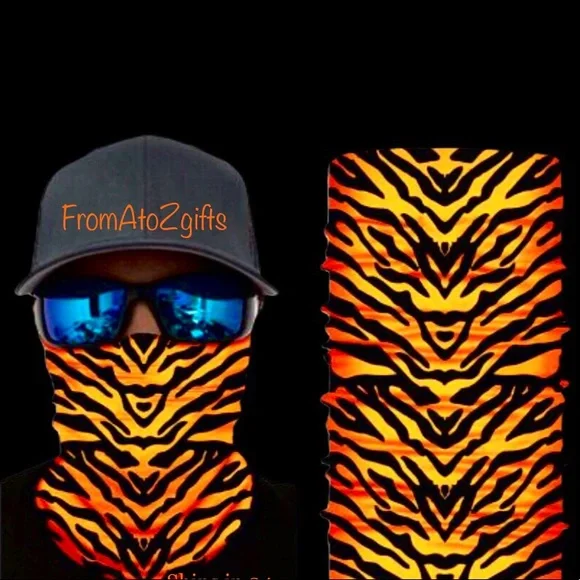 TIGER Big Cat Print 16 n 1 Neck Gaiter Dust Mask Face Cover Biker Rag