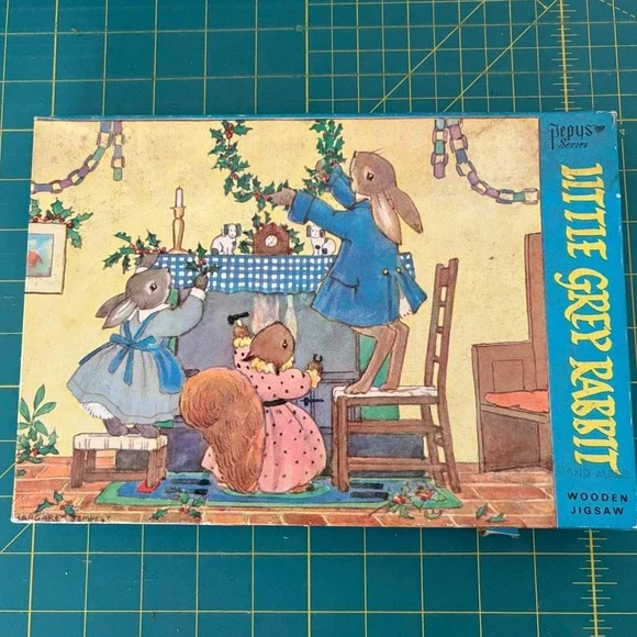 Vintage Pepys Series Little Grey Rabbit Wooden Jigsaw Puzzle 60pc Complete
