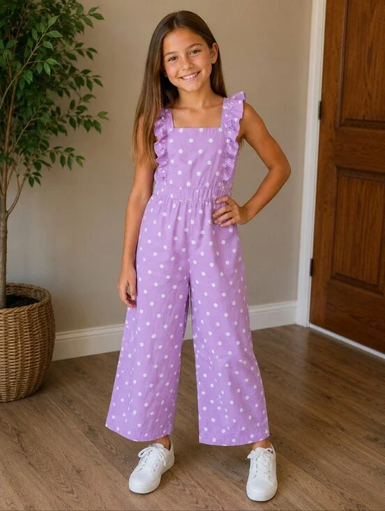 Size 14 Carters girls polka dot romper