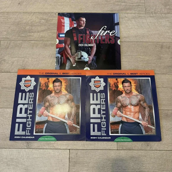 Firefighters 2024 Calendar Blue Orange