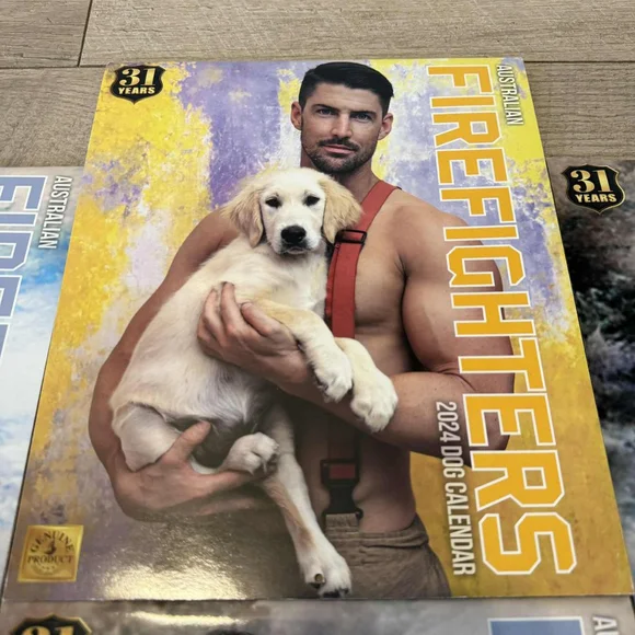 Australian Firefighters 2024 Dog Calendar Multicolor
