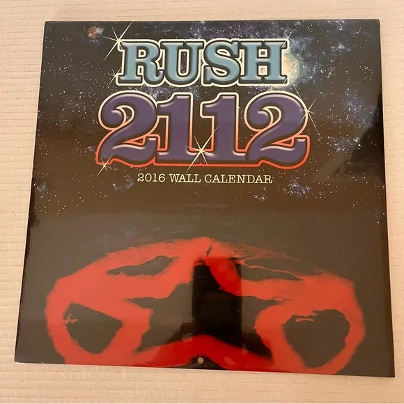 RUSH 2112 Official 2016 Wall Calendar Iconic Trio Tour Throughout 2016 New