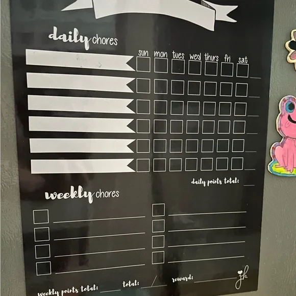 Daily and Weekly Chore Calendar (pack of 2). Excellent condition, Used once.