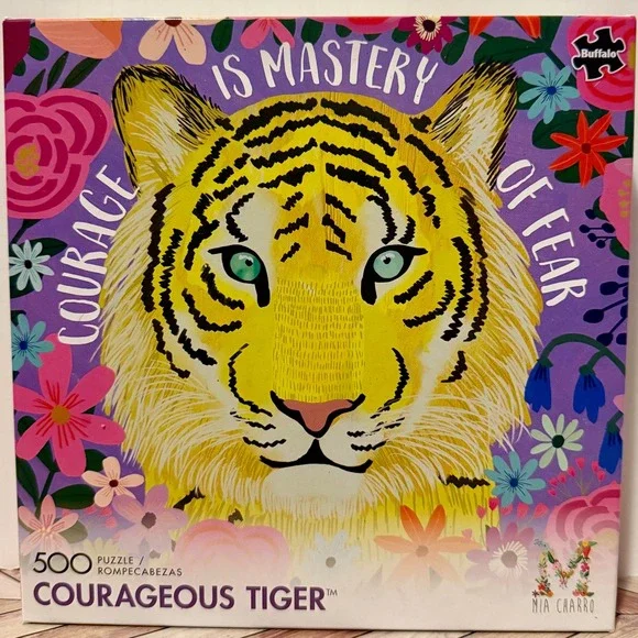 Buffalo Games Mia Charro Courageous‎ Tiger 500 Piece Jigsaw Puzzle Art Sealed