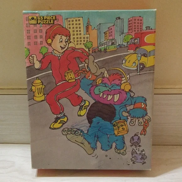 Vintage 1986 My Pet Monster 63 Piece Jigsaw Puzzle Set (Complete)