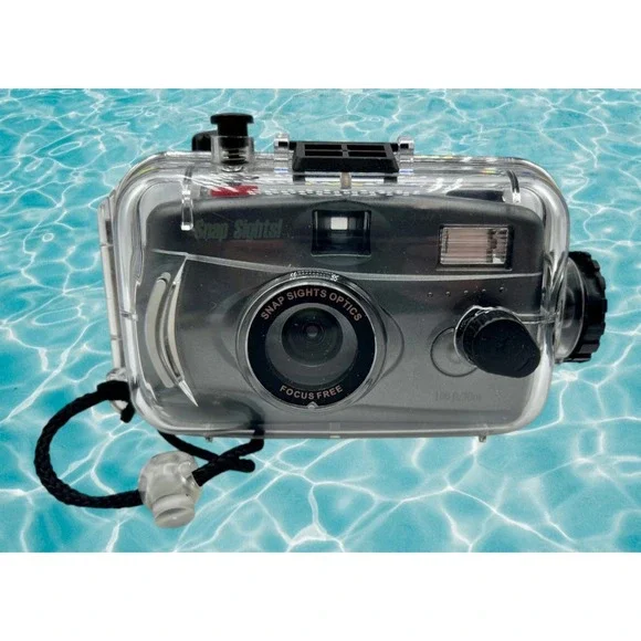 Underwater‎ 35mm Film Camera Built-in Flash Focus Free 30m Snap Sights Optics