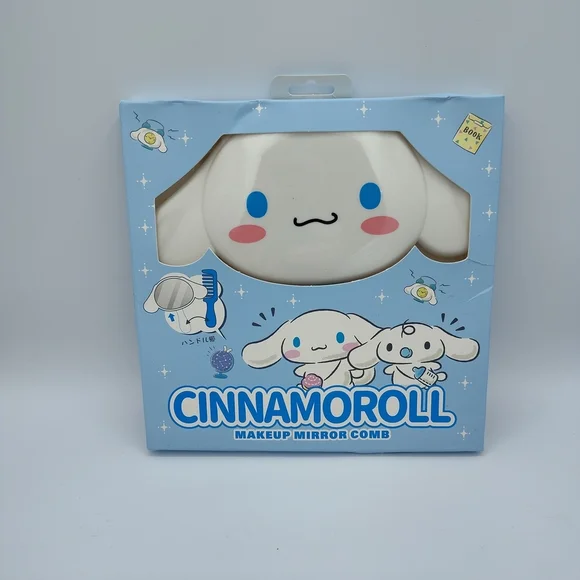 NIB Cinnamoroll Makeup Mirror And Comb Set