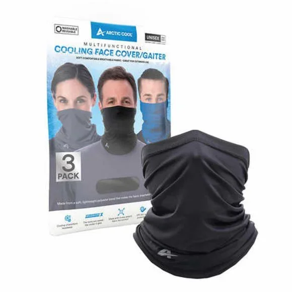 Arctic Cool Cooling Face Gaiter 3-pack NIB
