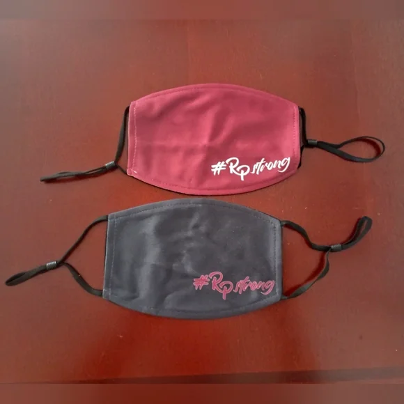 3/$10 🌟 Set Of 2 NEW Red and Gray Face Masks with Hashtag RP Strong Design