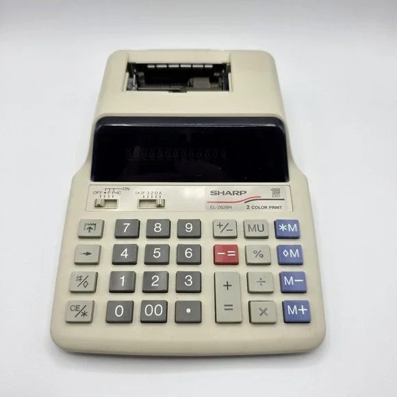 Sharp EL-2626hH 12 Digit Print/Display Calculator Vintage Calculator NO CORD
