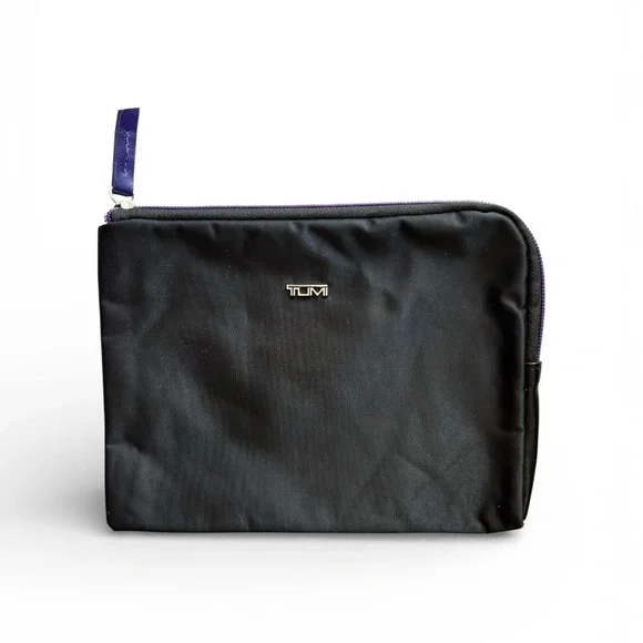 TUMI Black and Purple small Toiletry Bag