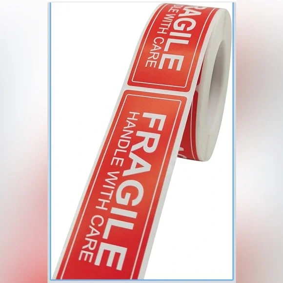 Fragile Handle with Care Warning Stickers - Shipping & Packing Labels/Stickers