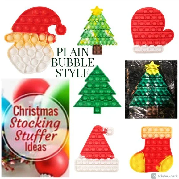 STOCKING STUFFER ALERT***Christmas Push Pop Bubble Fidget‎ Toys***NWOT