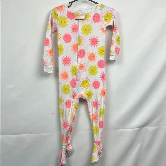 Carter’s Neon Sun print  no slip sleeper footie size 24 months