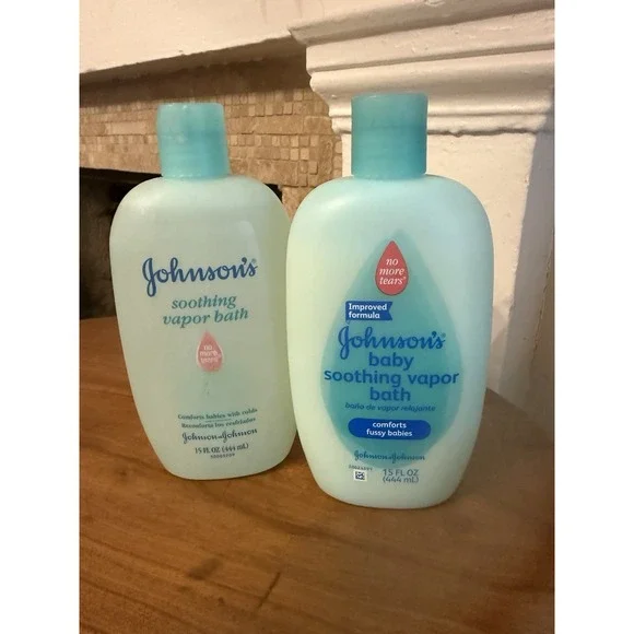 2x Johnson's Baby Soothing Vapor Bath Comforts Fussy Babies Original 15 oz