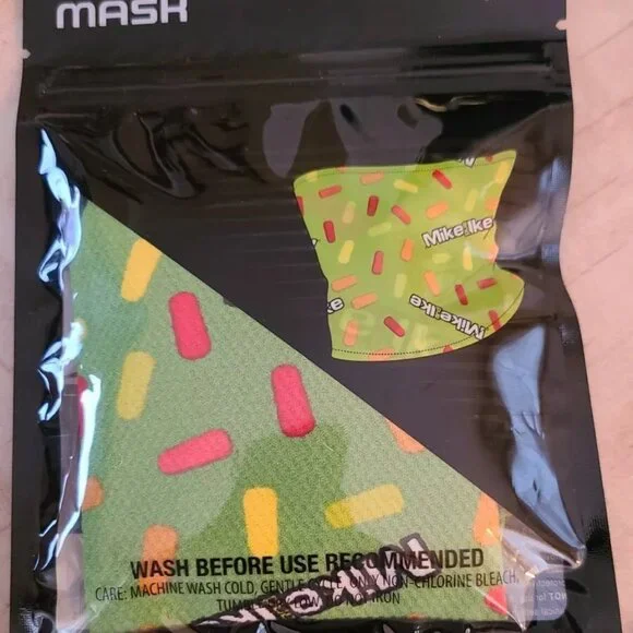 Mike & Ike candy design gaiter mask OSFM D4