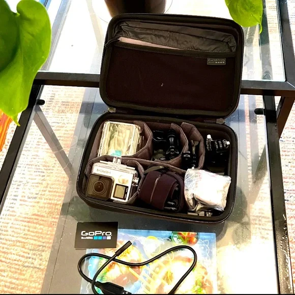 GoPro Hero 4 with Carrying Case & Adventure Attachments - Ready for Action!