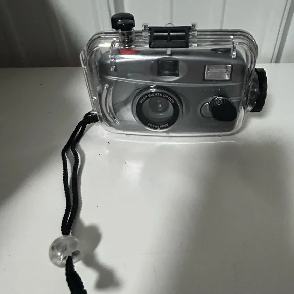 Snap optics Compact Waterproof Point-and-Shoot Camera in Clear/Gray untested