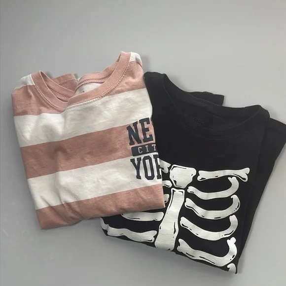 2 Children's Place Skelton & Carter's NYC Long Sleeve Shirts Size M