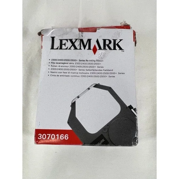 Lexmark 3070166 Re-Inking Ribbon 2300 2400 2500 Series Black New Open Box