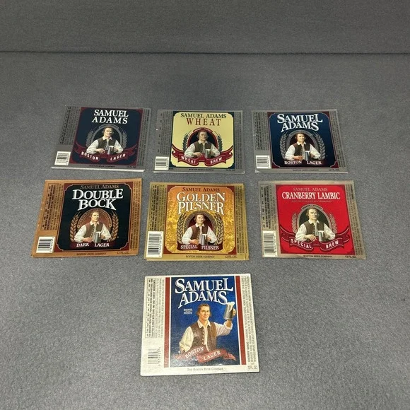 Sam Adams Boston Lager Labels – Lot of 37‎ – Craft Beer Label Collection