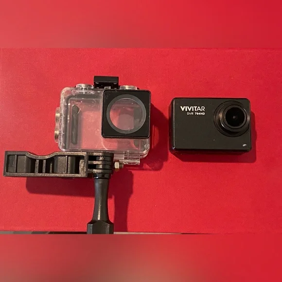 Vivitar DVR 794HD Black Action Camera with Waterproof Case