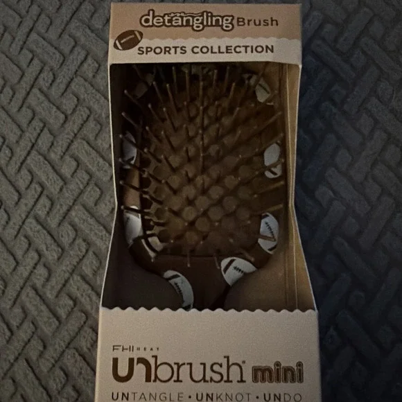 FHI Heat- UNbrush Mini Detangling Brush, Sports Collection-Football, NEW!