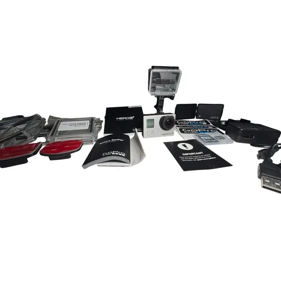 GoPro HERO‎ 3+ Action Camera, Battery , Charger, 32gb SD Waterproof Cases Manual