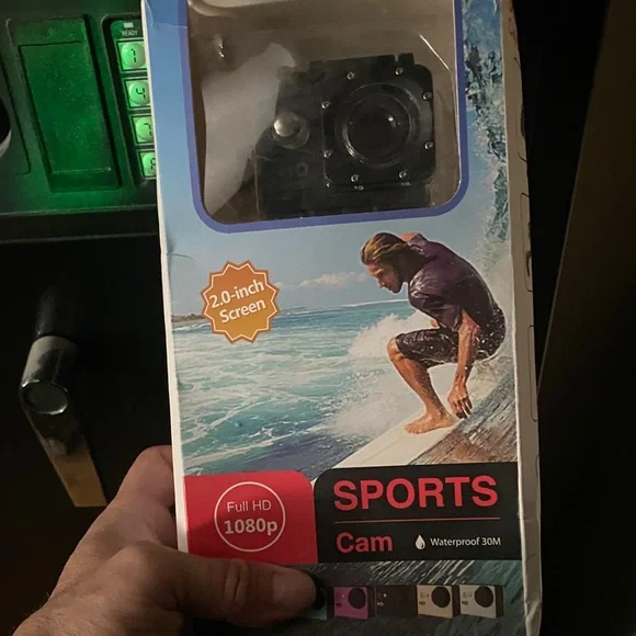Sports Cam Black - Waterproof Action Camera