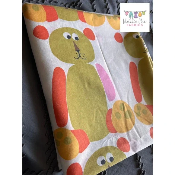 Scuda‎ by Wamsutta Bears Twin Flat Sheet, vintage