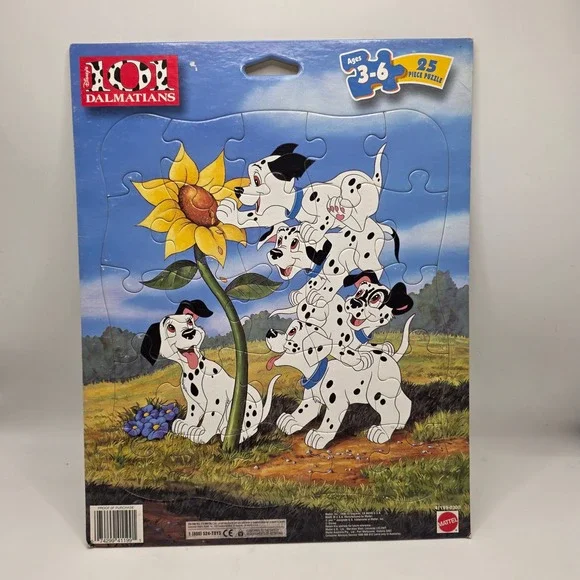 Mattel 101 Dalmatians Puzzle Kids Multicolor Sunflower Vintage 90s Disney Toy