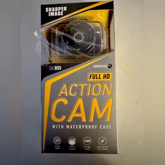 Sharper Image Hd Action Camera Waterproof 5MP 720P Color Display (Like a go pro)