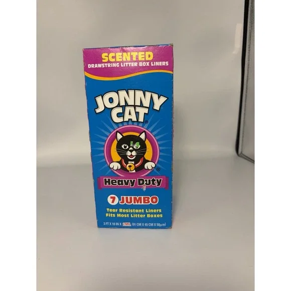 Jonny Cat Liners Heavy Duty Scented Litter Box Size Jumbo 7 In Box