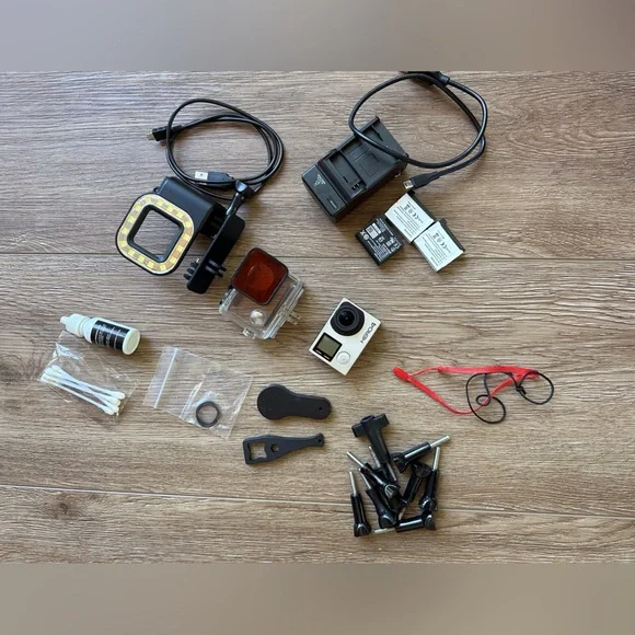 GoPro Hero 4 with housing and light for diving