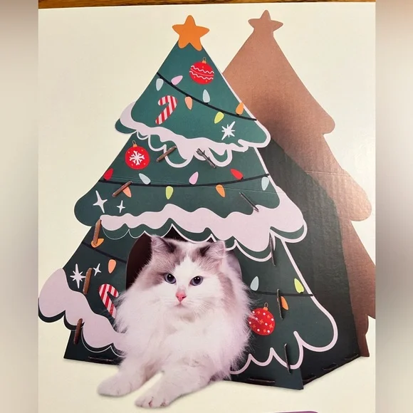 Cat scratching Playhouse Christmas Tree