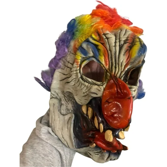 ADULT HALLOWEEN SCARY CLOWN MASK COSTUME latex woman or men new for parties