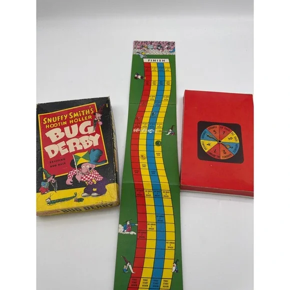 1957 JAYMAR SPECIALTY CO. SNUFFY'S‎ SMITH'S HOOTIN HOLLER BUG DERBY GAME