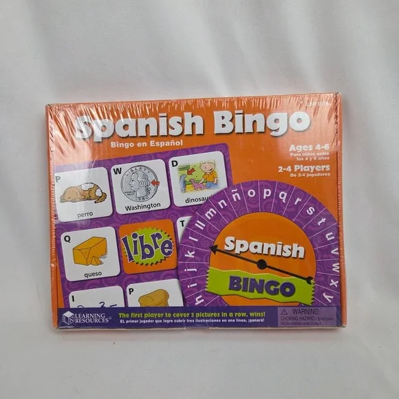 New‎ Sealed Spanish Bingo game by Learning Resources For 2-4 players Ages 4-6