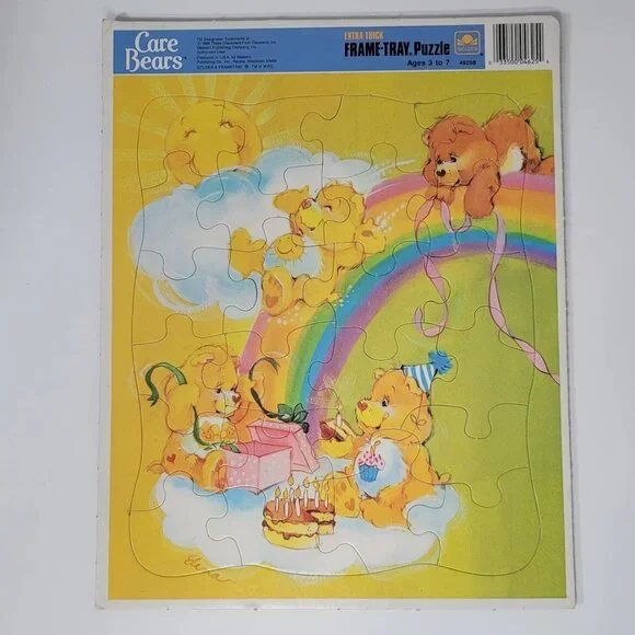 Vintage Care Bears Jigsaw Puzzle, Care Bears Puzzle, Frame Tray Puzzle, Birthday