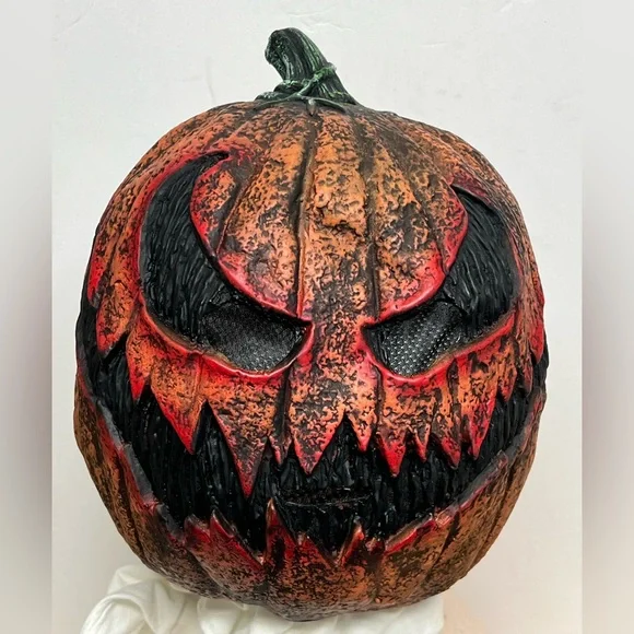 Scary Pumpkin Head Halloween Mask RARE